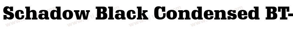 Schadow Black Condensed BT字体转换